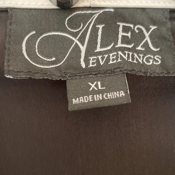 Alex Evenings Size XL Black Formal Velvet Blazer Satin Lapel Rhinestone Clasp - Picture 7 of 12